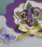 Easel Style Pansy Birthday Card - Image 3
