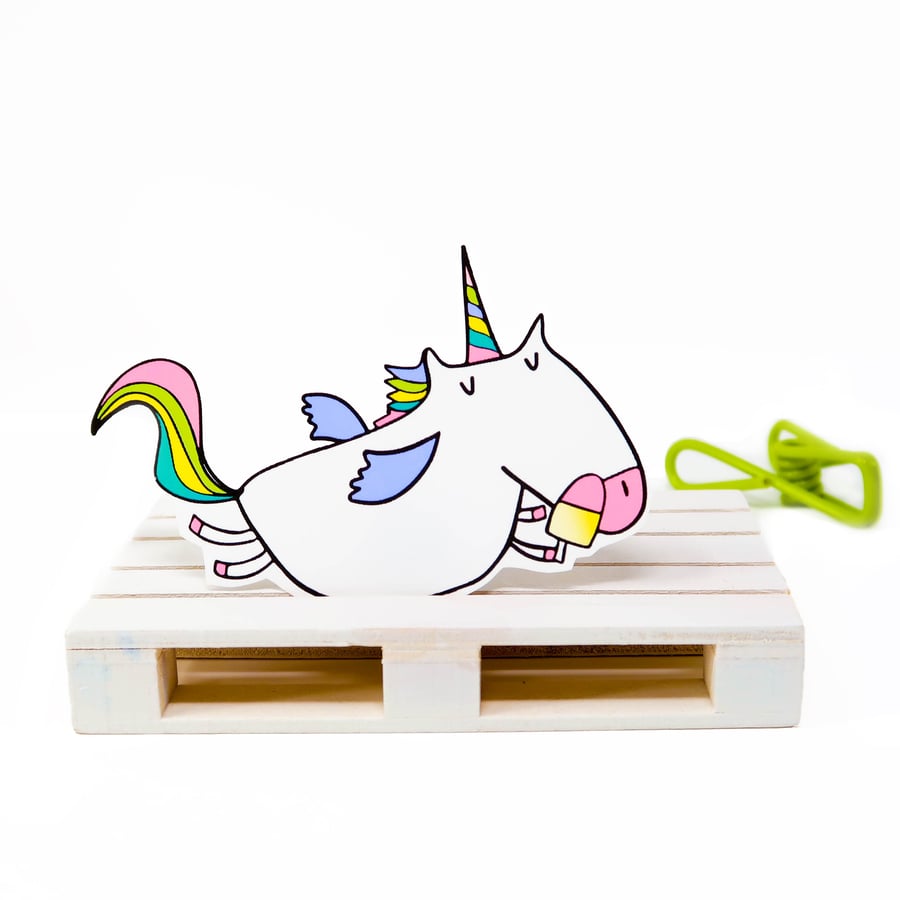 Ice lolly unicorn sticker