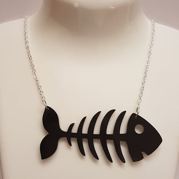 Fish Skeleton Necklace - Acrylic