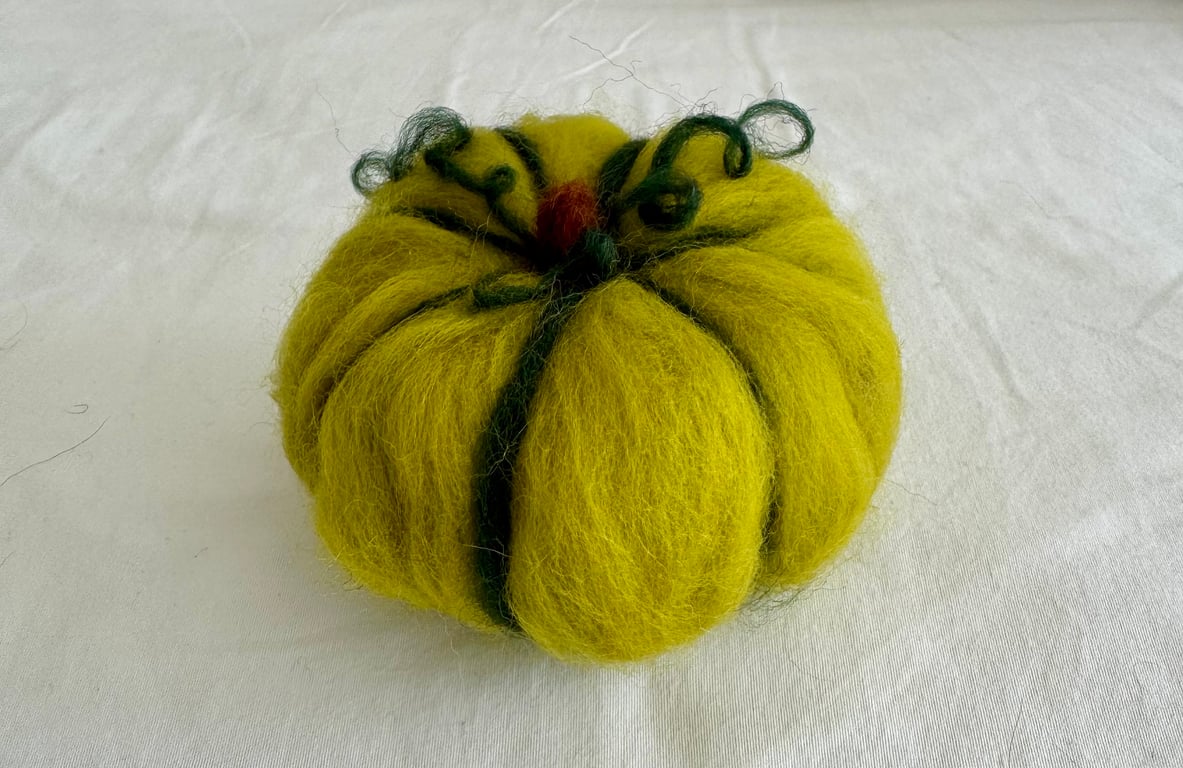 Felted Autumn Squash Decoration