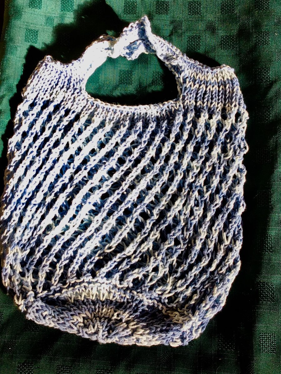 Market Bag 100% Cotton Faded Denim 