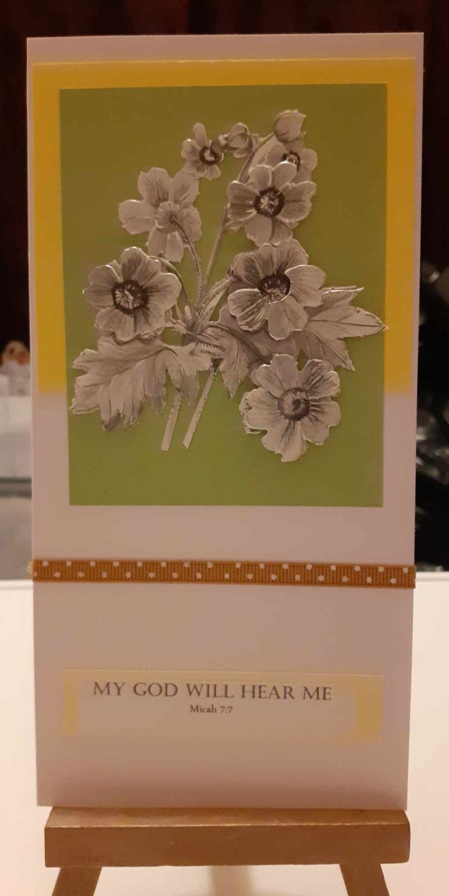 Yellow and Green Christian Card
