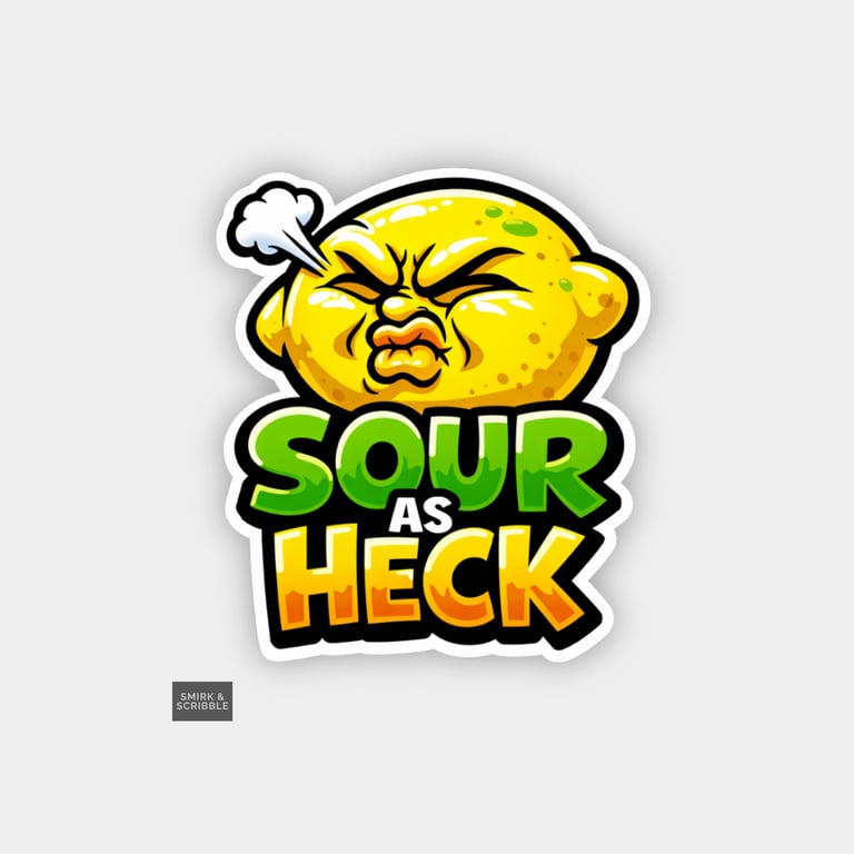 Funny Cheeky Novelty Sticker For Adults - Sour Lemon