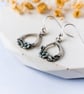 Teardrop Flower Earrings, Recycled Silver Earrings, Nature Inspired - Image 3