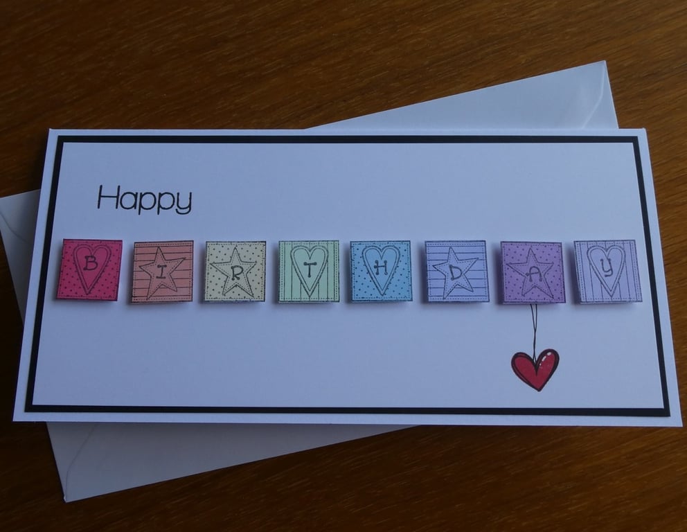 Pastel Rainbow Birthday Card
