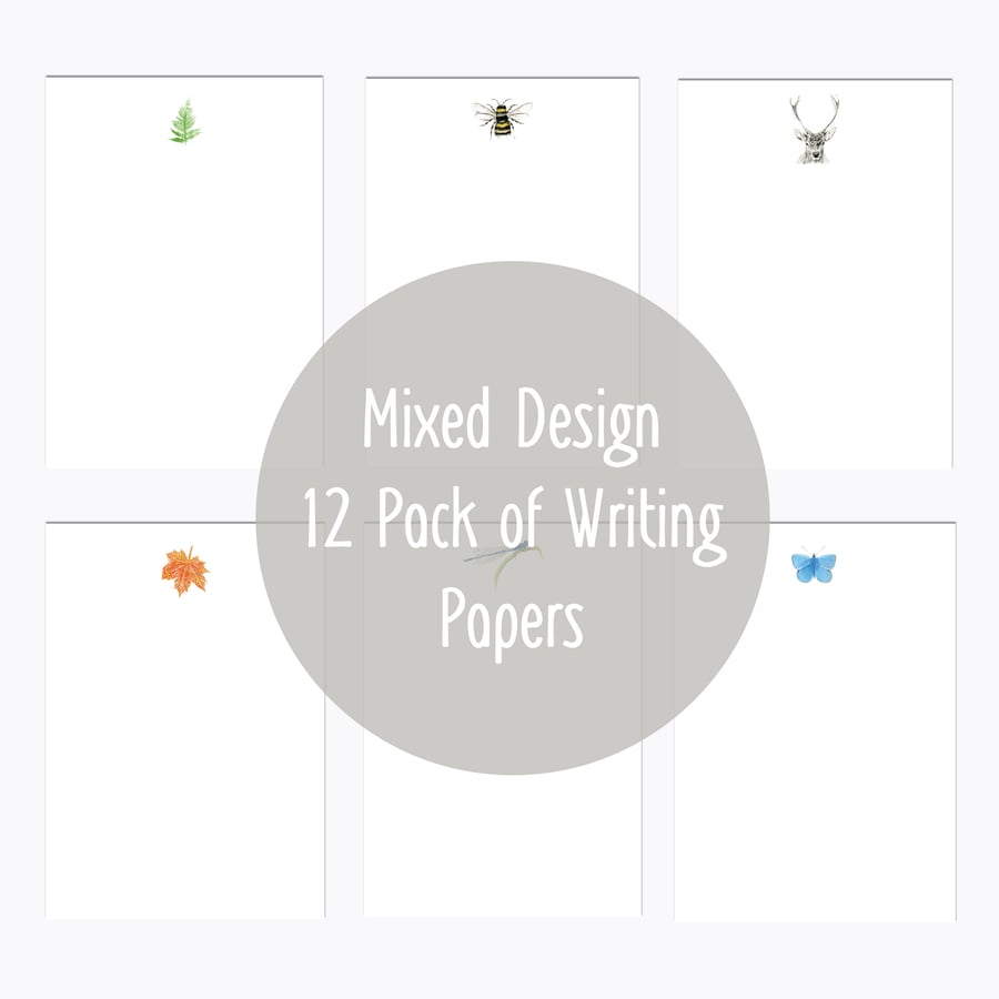 Mixed Pack Letter Writing Pack Hand Finished and Designed By CottageRts