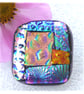Patchwork Dichroic Fused Glass Brooch 083 Handmade  - Image 2