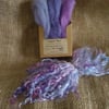 The Aurora - carded wool and curly wool pack, hand dyed