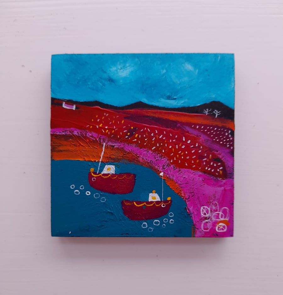Little Fishing Boats Painting
