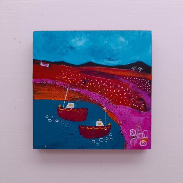 Little Fishing Boats Painting