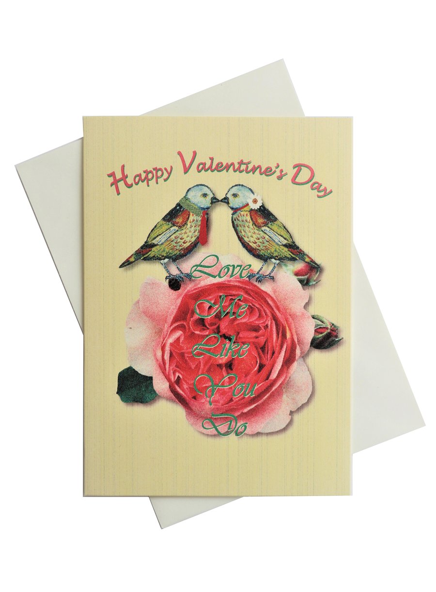 Valentine's day card - Love Me Like You Do -  artwork by Betty Shek