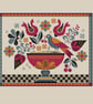 325 - Fraktur Cross Stitch Pattern: Tulips, Distelfink primitive sampler (PDF) - Image 2