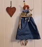 Fanny and Figgis handmade primitive textile art doll