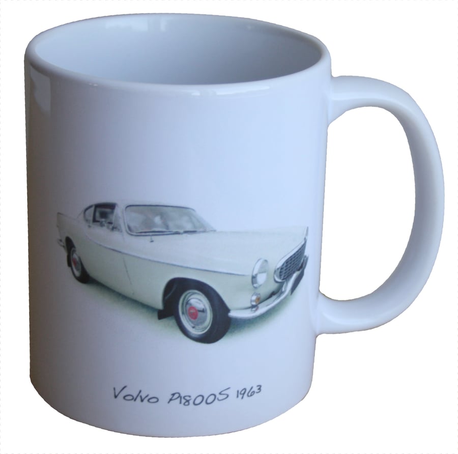 Volvo P1800S 1963 - 11oz Ceramic Mug for the Swedish sports car fan
