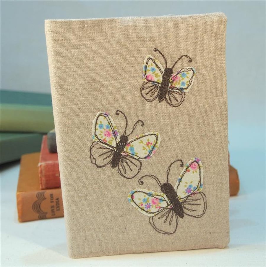 SALE ITEM - Diary A6 2016 with Re-usable Fabric Cover Butterfly 