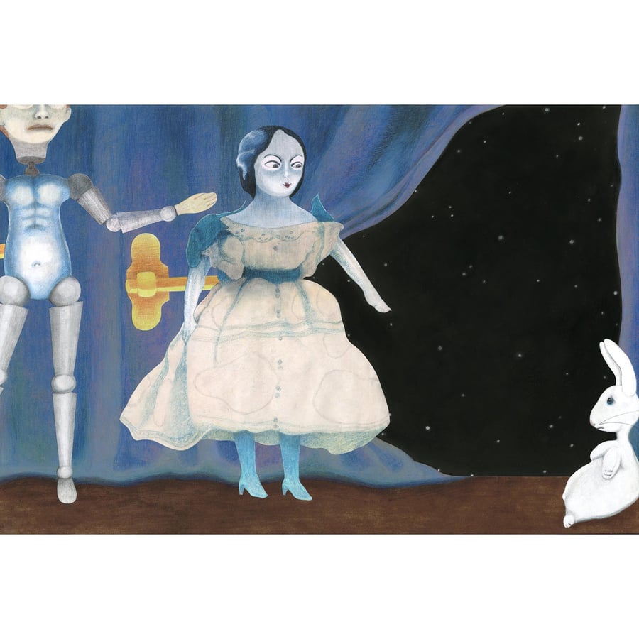 Velveteen Rabbit illustration print - mechanical toys. Perfectly Imperfect Sale!