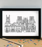 Wells Skyline Art Print - Image 2