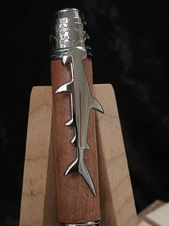 Hand turned wooden ball pen