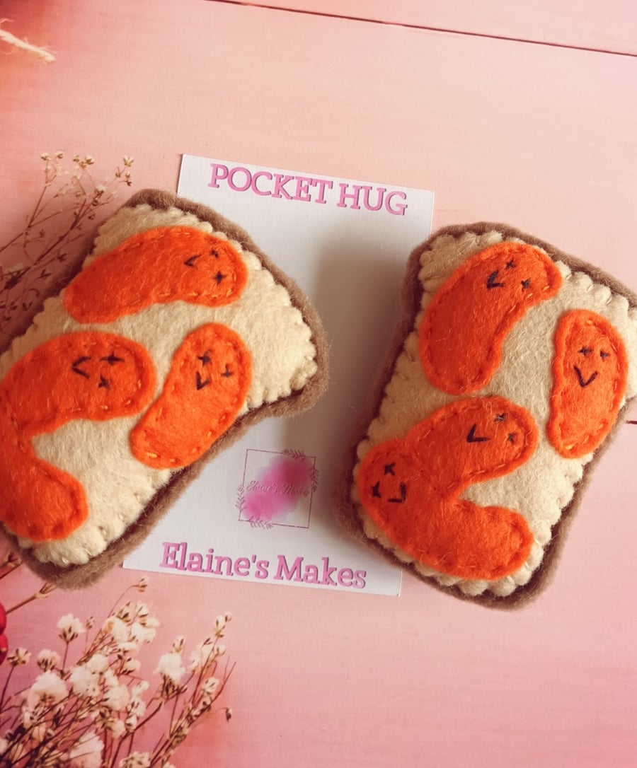 Jelly beanz on toast pocket hug (orange) and pocket hug card gift set