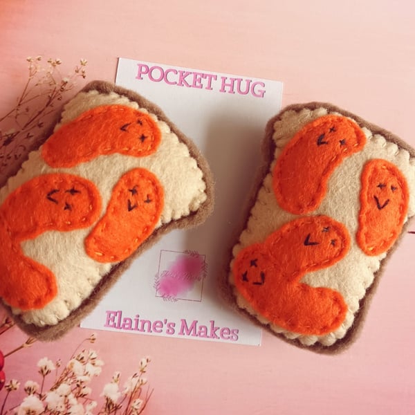 Jelly beanz on toast pocket hug (orange) and pocket hug card