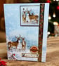 Handmade Snowy Deer & Stag Christmas Card – "For a Deer Friend"