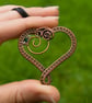 Customisable Copper Wire Weave Heart Birthstone Pendant - 7th Anniversary gift - Image 6