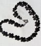 Black Onyx Crystal Gemstone Statement Beaded Necklace "Midnight Oasis" - Image 3