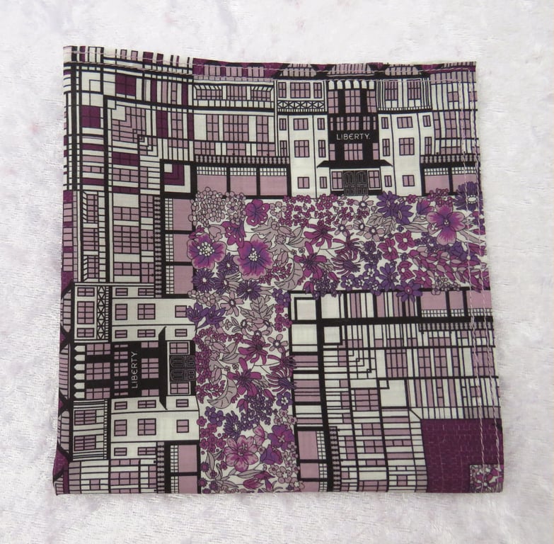 Liberty Tana Lawn handkerchief, London,  Tudor Belle