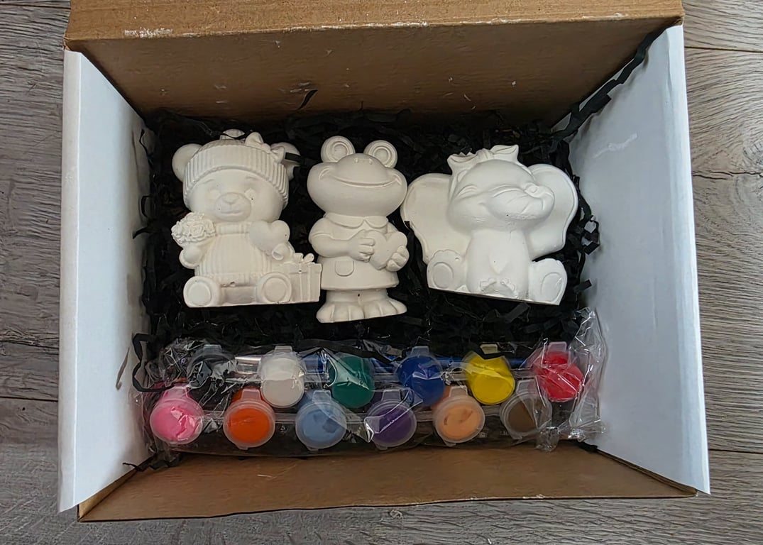 Paint your own toy for children and adults. 