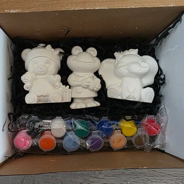 Paint your own toy for children and adults. 