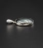Black striped agate and sterling silver pendant  - Image 3