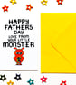 Funny Fathers Day Card For Daddy From Daughter, Son, Little Monster - Image 5