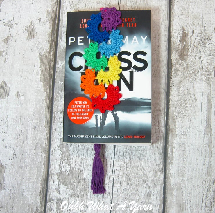 Crochet rainbows bookmark, rainbow bookmark, pa... Folksy