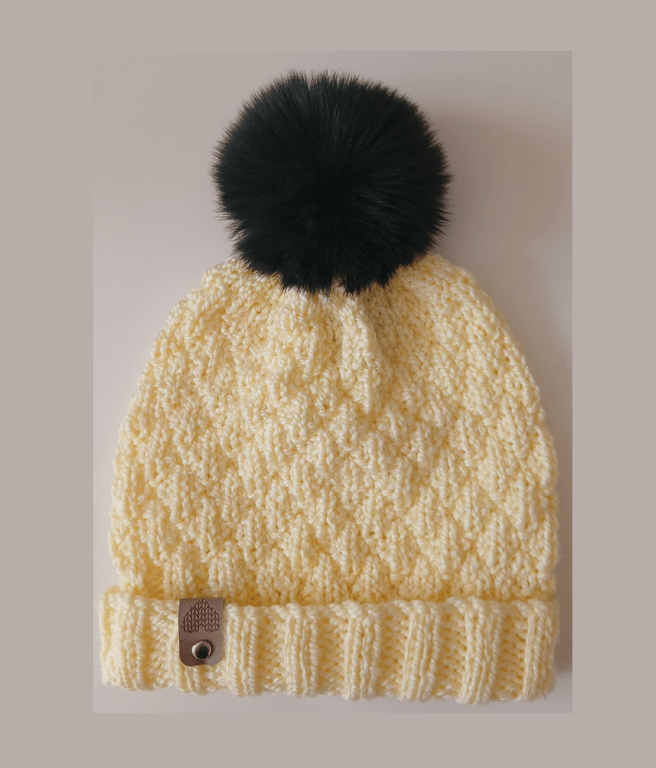 KNITTING PATTERN PDF Lemon Seersucker Hat