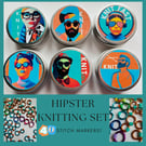 Stitch marker Storage Tin - Hipster