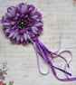 Purple & Lilac Regency Daisy Flower & Ribbons Fascinator Hair Clip 