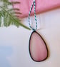 Stained glass blush pink easter egg, easter decoration, easter gift  - Image 2