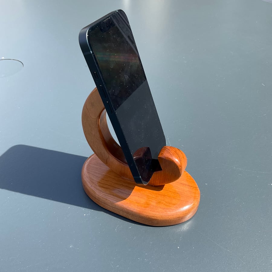 Cherry Wood Phone Stand (WPS7)