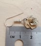 Dainty rose drop earrings made with paper from Wuthering Heights, origami  - Image 6