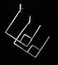 Handmade eco Silver Square abstract Earrings - Image 2