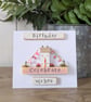 Birthday Card With Removable Wooden Cottage Gift