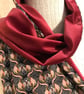 Liberty of London Print Long Scarf.Cotton Tana Lawn and Velvet  