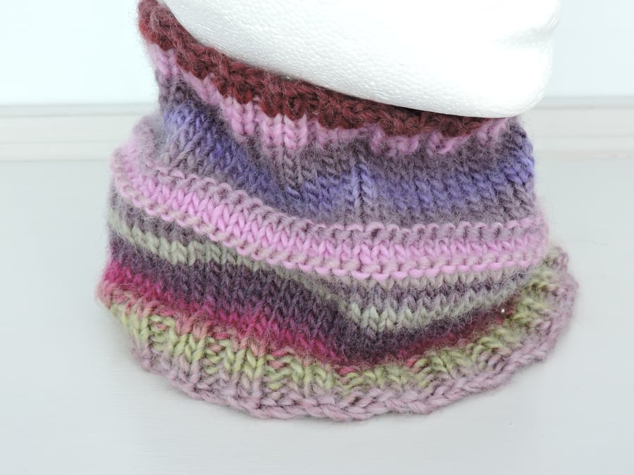 SALE  Cowl or Neckwarmer for Adults in Chunky Acrylic and Wool