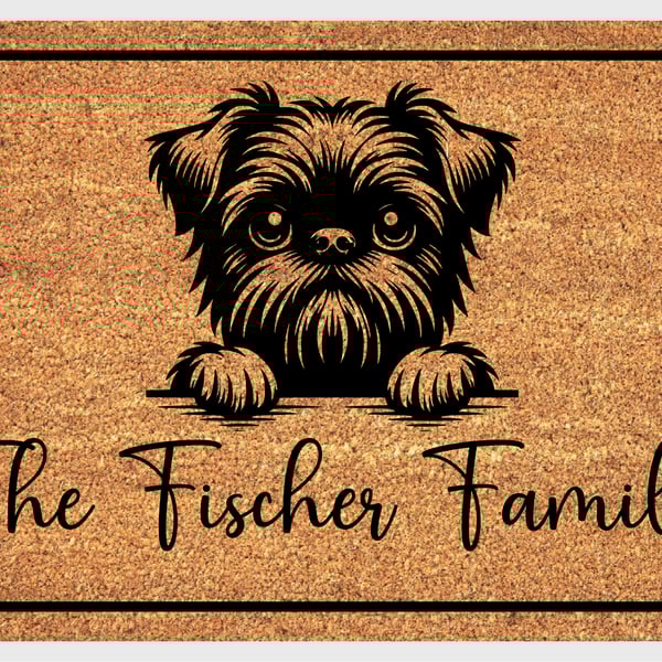 Brussels Griffon Door Mat - Personalised Brussels Griffon Welcome Mat