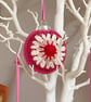 Crochet Christmas Baubles Set of 3 - Shades of Pink - Tree Decorations - Image 10