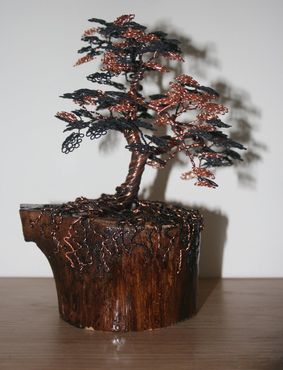 Mixed Copper Wire Bonsai Tree