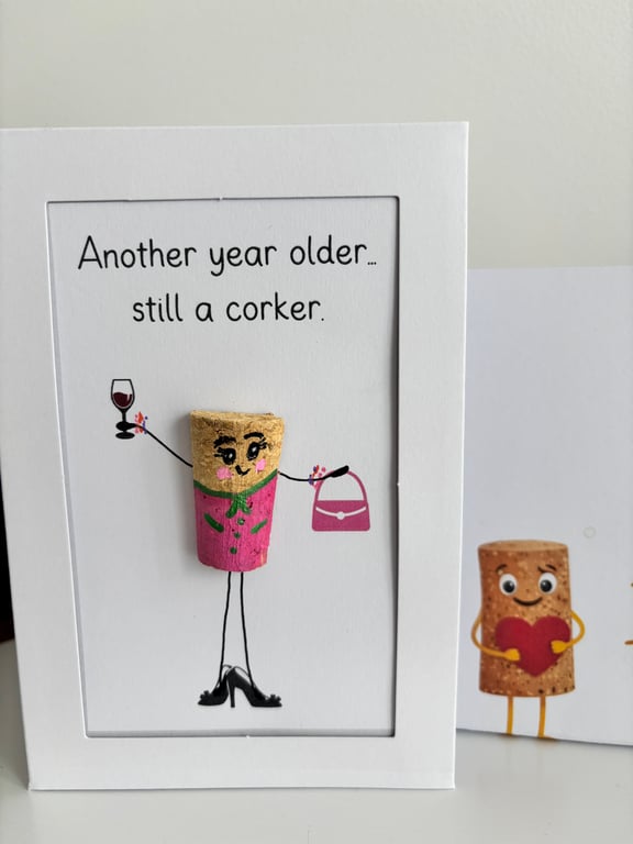 Funny Birthday Card – Another Year Older Cork Card