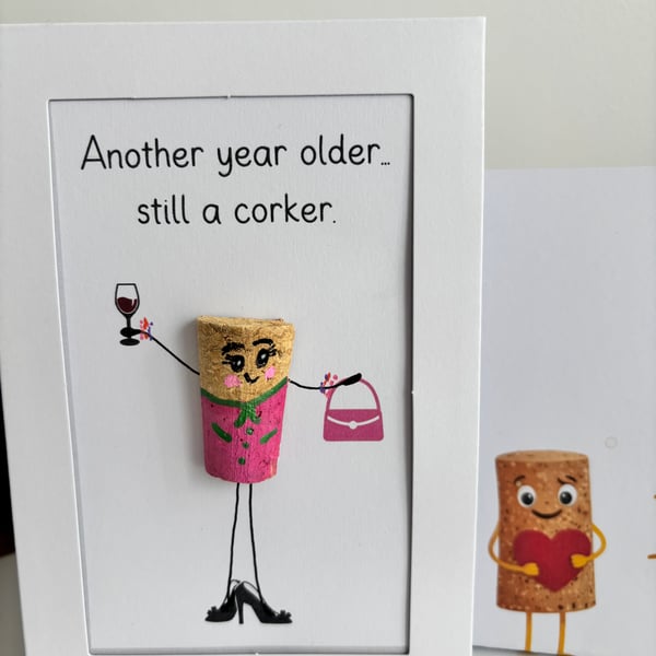 Funny Birthday Card – Another Year Older Cork Card