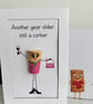 Funny Birthday Card – Another Year Older Cork Card