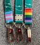 Green stripy spot 100% Cotton Lanyard - Image 1